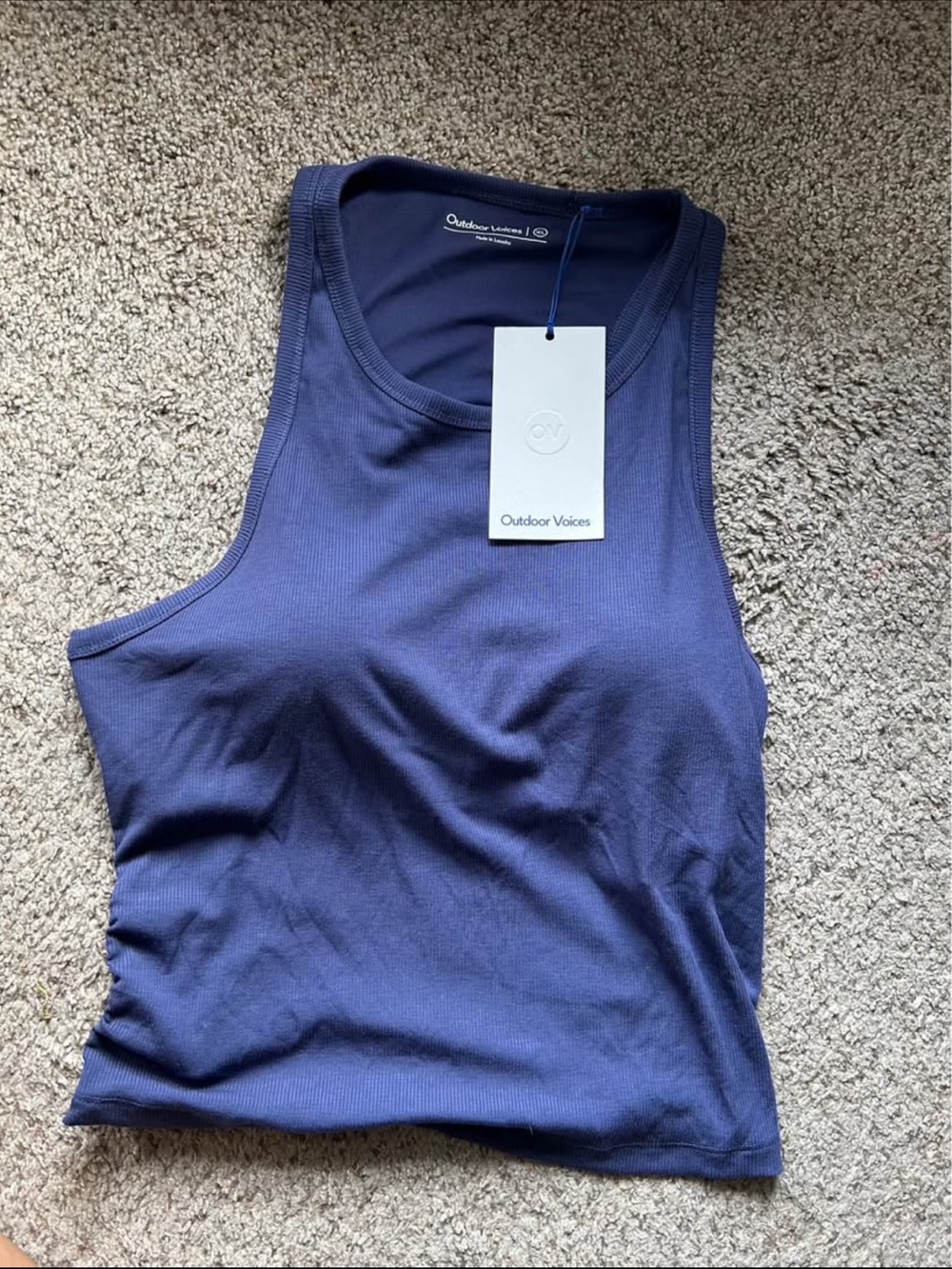 Outdoor Voices Navy Ribbed Tank
